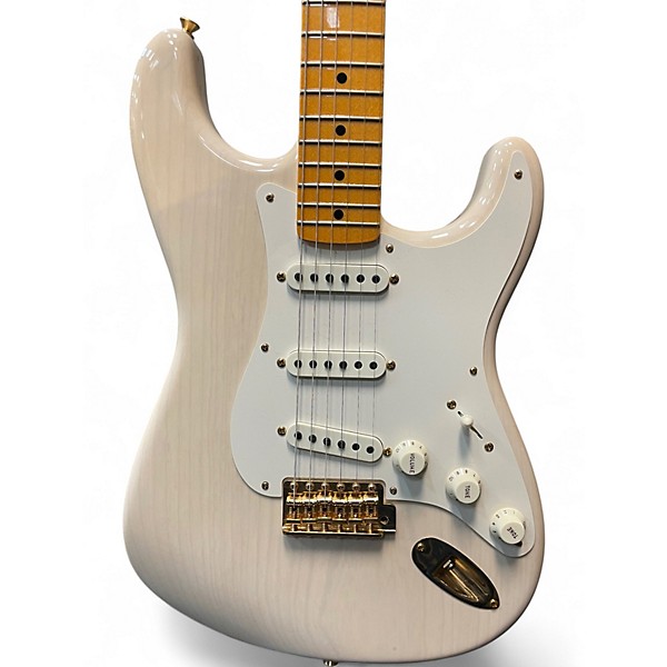 Used 2019 Fender vintage custom 57 stratocaster Trans White Solid Body Electric Guitar