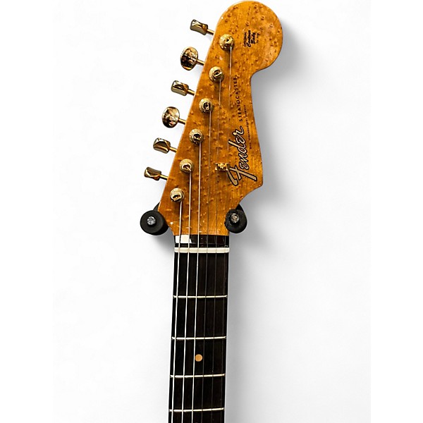 Used Fender artisan maple burly stratocaster natural Solid Body Electric Guitar