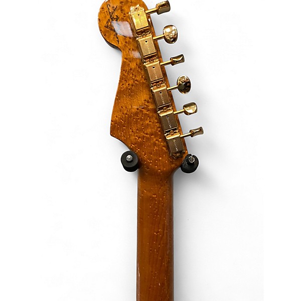 Used Fender artisan maple burly stratocaster natural Solid Body Electric Guitar