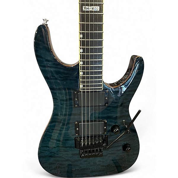 Used ESP LTD MH400 Blue/Green Solid Body Electric Guitar