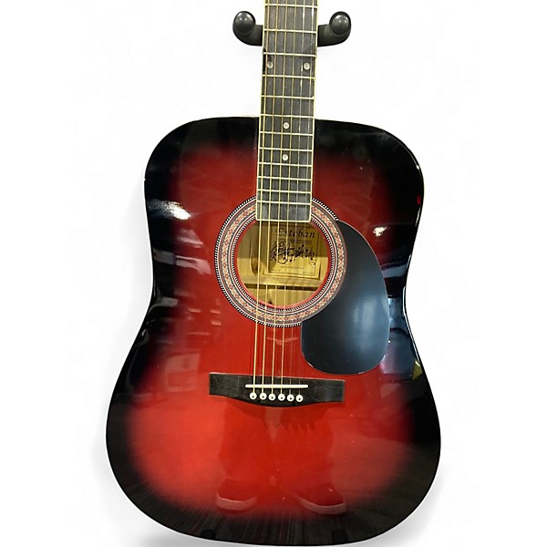 Used Esteban ALC-200 Trans Crimson Red Acoustic Guitar