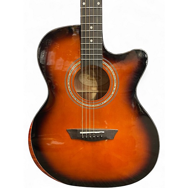 Used Washburn WCG10CE-U ORANGE SUNBURST Acoustic Electric Guitar