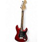 Used Squier Standard Stratocaster Red with Black and White Stripes Solid Body Electric Guitar thumbnail