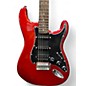Used Squier Standard Stratocaster Red with Black and White Stripes Solid Body Electric Guitar
