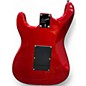 Used Squier Standard Stratocaster Red with Black and White Stripes Solid Body Electric Guitar