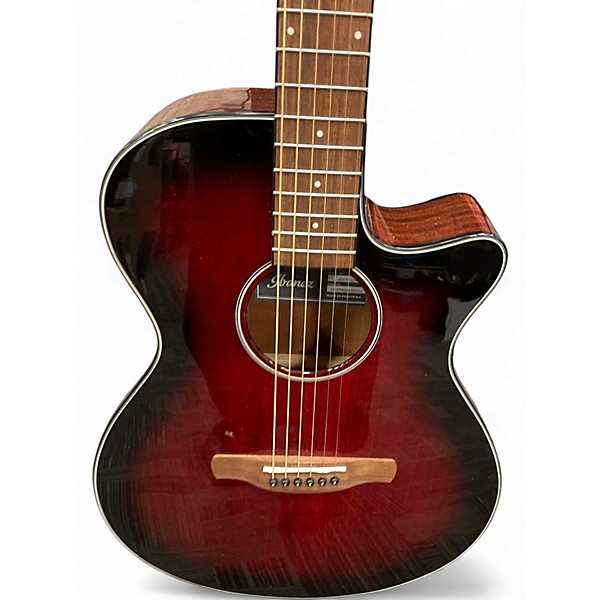 Used Ibanez AEG70 TWO TONE RED Acoustic Guitar