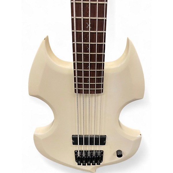 Used Halo Satyr 5 Off White Electric Bass Guitar