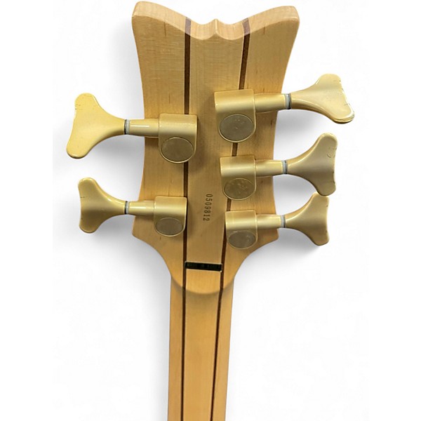 Used Schecter Guitar Research Stiletto Custom 5 String Natural Electric Bass Guitar