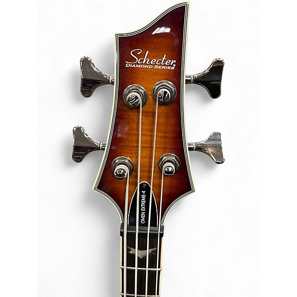 Used Schecter Guitar Research Omen Extreme 4 String Vintage Sunburst Electric Bass Guitar