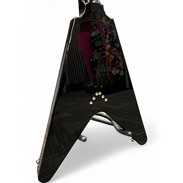 Used Epiphone FLYING V Ebony Solid Body Electric Guitar