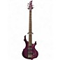 Used ESP LTD F155DX 5 String Trans Purple Electric Bass Guitar thumbnail