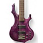 Used ESP LTD F155DX 5 String Trans Purple Electric Bass Guitar