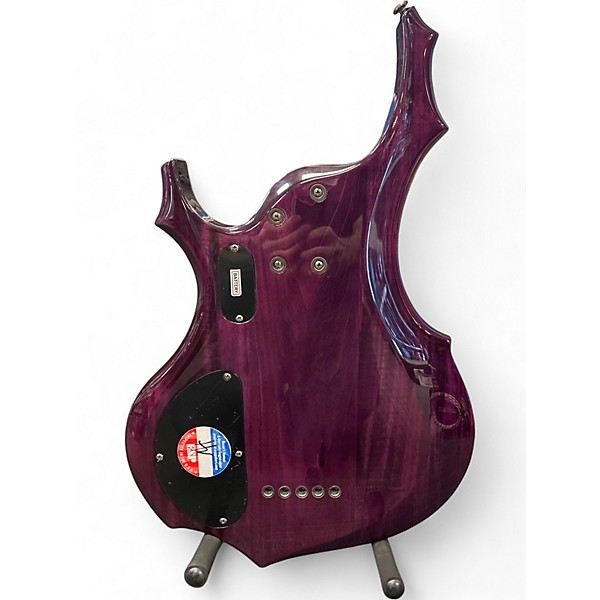 Used ESP LTD F155DX 5 String Trans Purple Electric Bass Guitar