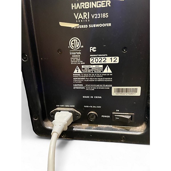 Used Harbinger VARI V2318S Powered Subwoofer