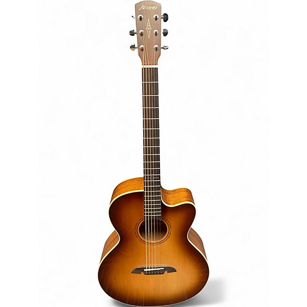 Used Alvarez ABT60E Artist Series Baritone Shadowburst Acoustic Electric Guitar