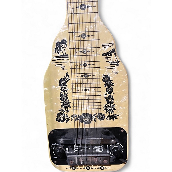 Used 1950s Old Kraftsman Lapsteel Hawaiian Special Hawaiian Floral Lap Steel