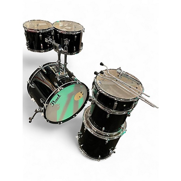 Used Pearl 6 Piece ROADSHOW Black Drum Kit