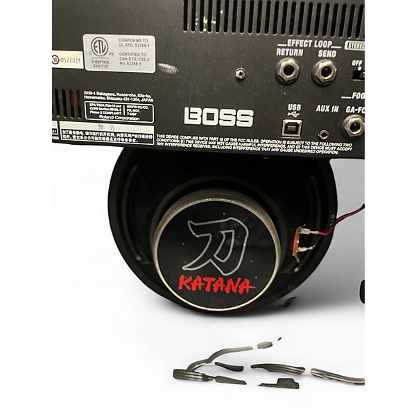 Used BOSS Katana KTN100 100W 1X12 WHITE Guitar Combo Amp