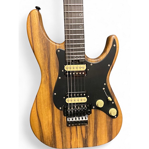 Used Schecter Guitar Research Sun Valley Super Shredder FR Black Limba Walnut Solid Body Electric Guitar
