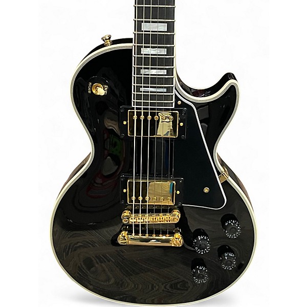 Used Epiphone Inspired by Gibson Custom Les Paul Custom Ebony Solid Body Electric Guitar
