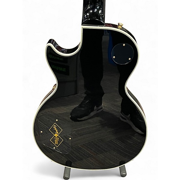 Used Epiphone Inspired by Gibson Custom Les Paul Custom Ebony Solid Body Electric Guitar