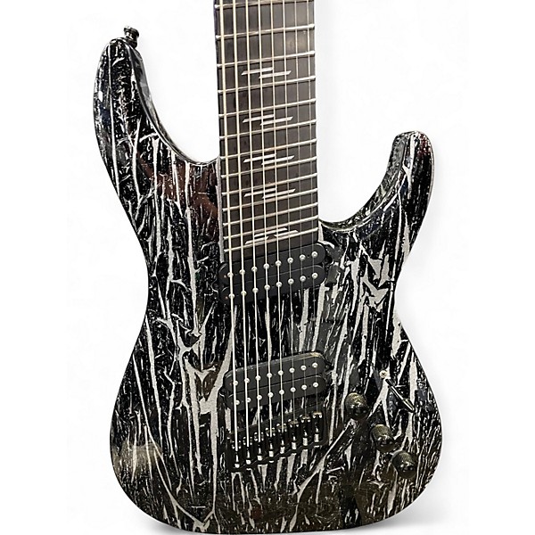 Used Schecter Guitar Research C8 MULTISCALE SILVER MOUNTAIN BLOOD MOON Solid Body Electric Guitar
