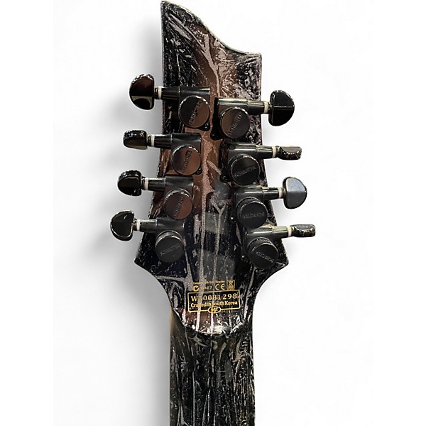 Used Schecter Guitar Research C8 MULTISCALE SILVER MOUNTAIN BLOOD MOON Solid Body Electric Guitar