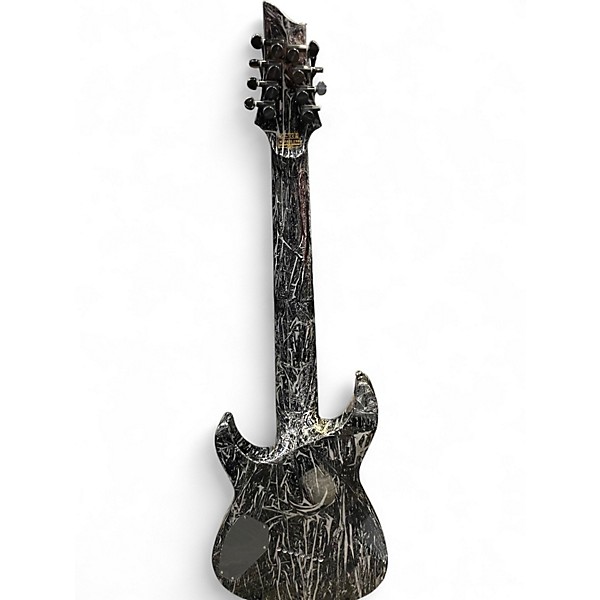 Used Schecter Guitar Research C8 MULTISCALE SILVER MOUNTAIN BLOOD MOON Solid Body Electric Guitar
