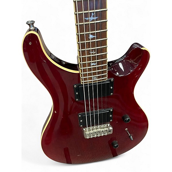 Used PRS SE Custom 24 Trans Red Solid Body Electric Guitar