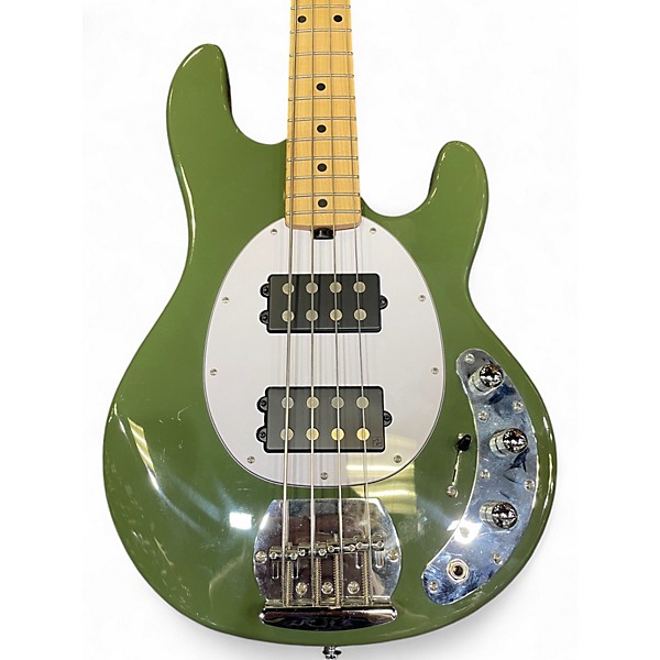 Used Sterling by Music Man RAY 4 HH Olive Green Electric Bass Guitar