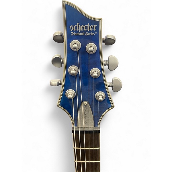 Used Schecter Guitar Research C1 Platinum Trans Blue Solid Body Electric Guitar