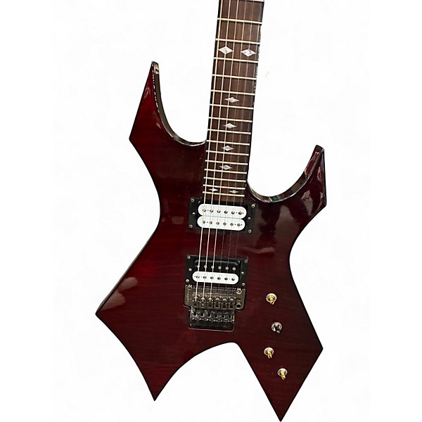 Used B.C. Rich Warlock MK 7 Trans Red Solid Body Electric Guitar