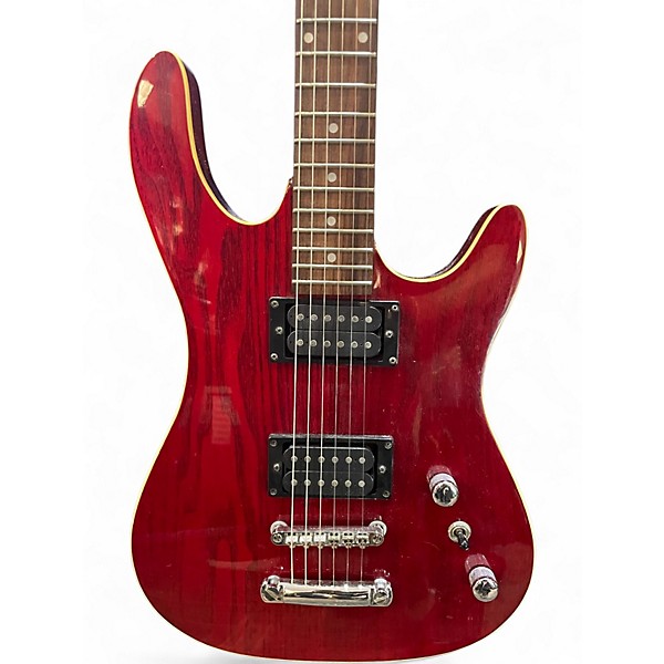 Used Samick S-Style Trans Red Solid Body Electric Guitar