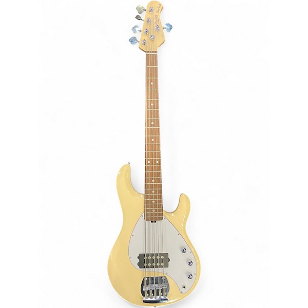 Used Sterling by Music Man StingRay 5 Vintage White Electric Bass Guitar