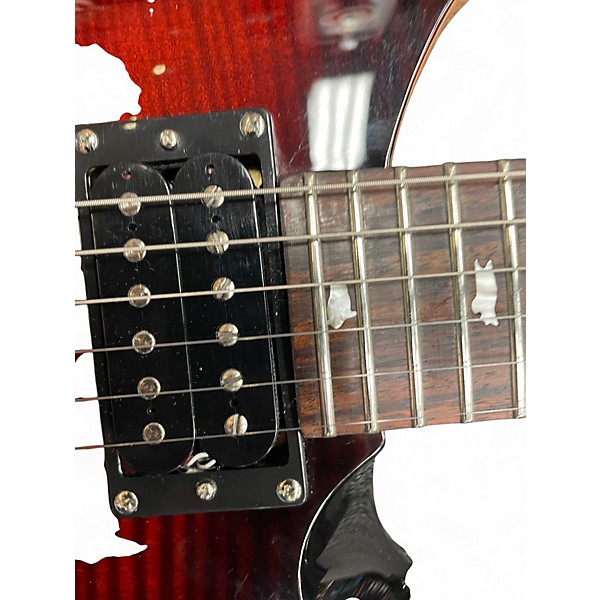 Used PRS SE Custom 24 Floyd Dark Cherry Burst Solid Body Electric Guitar