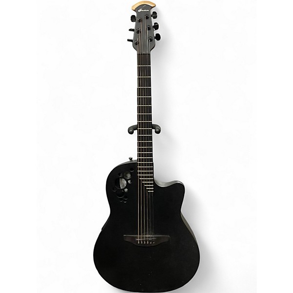 Used Ovation 1868T Elite Matte Black Acoustic Electric Guitar