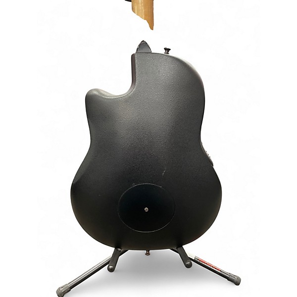 Used Ovation 1868T Elite Matte Black Acoustic Electric Guitar