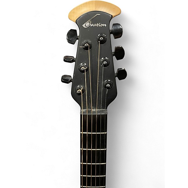 Used Ovation 1868T Elite Matte Black Acoustic Electric Guitar