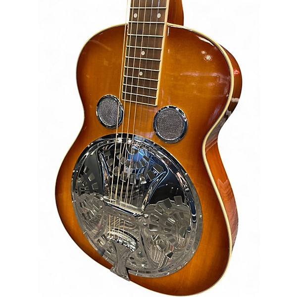 Used Regal Dobro Square Neck Natural Acoustic Electric Guitar