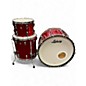 Used Ludwig 3 Piece Classic Maple red sparkle Drum Kit thumbnail