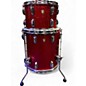 Used Ludwig 3 Piece Classic Maple red sparkle Drum Kit
