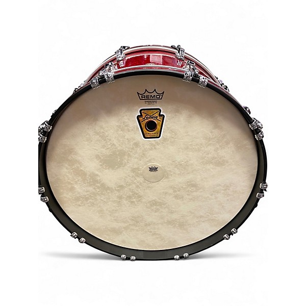 Used Ludwig 3 Piece Classic Maple red sparkle Drum Kit