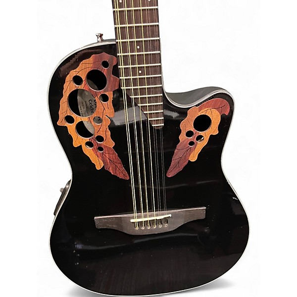 Used Ovation CE4412-5 Black Acoustic Electric Guitar