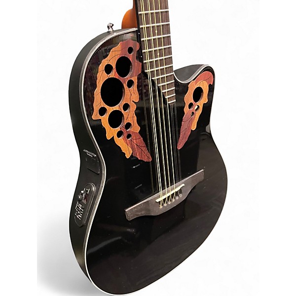 Used Ovation CE4412-5 Black Acoustic Electric Guitar