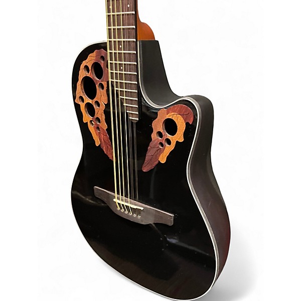 Used Ovation CE4412-5 Black Acoustic Electric Guitar