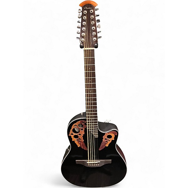 Used Ovation CE4412-5 Black Acoustic Electric Guitar