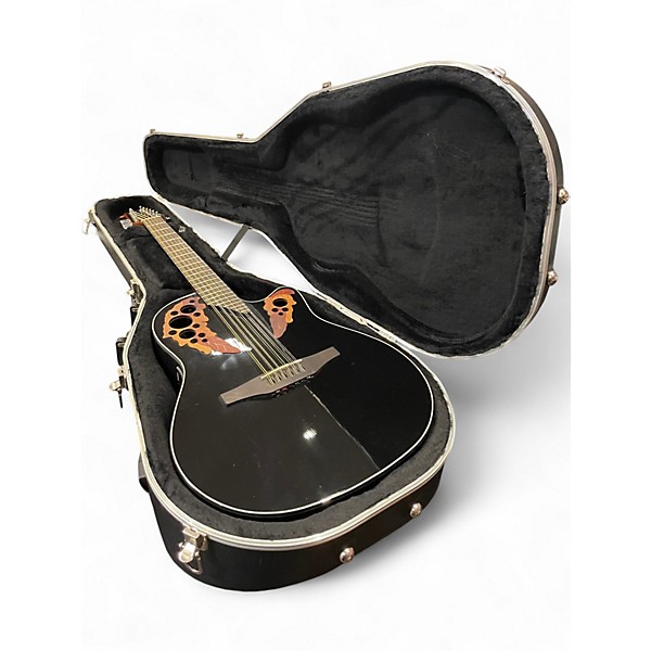 Used Ovation CE4412-5 Black Acoustic Electric Guitar