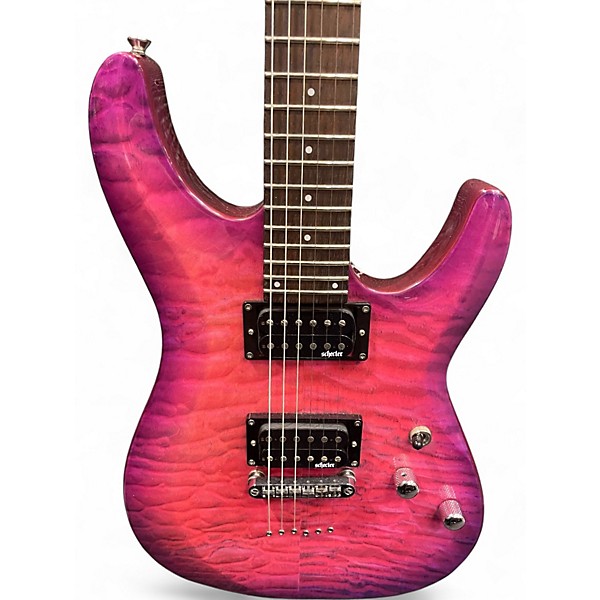 Used Schecter Guitar Research C6 Plus Magenta Solid Body Electric Guitar