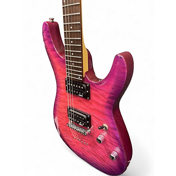 Used Schecter Guitar Research C6 Plus Magenta Solid Body Electric Guitar