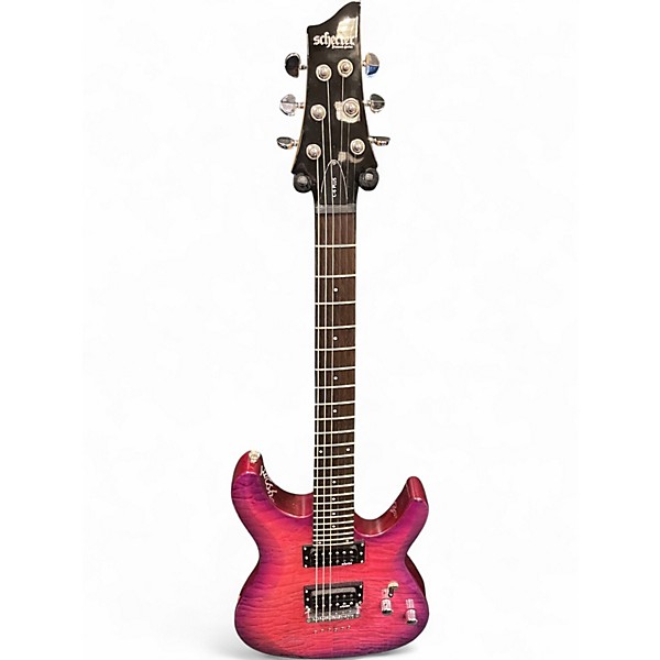 Used Schecter Guitar Research C6 Plus Magenta Solid Body Electric Guitar